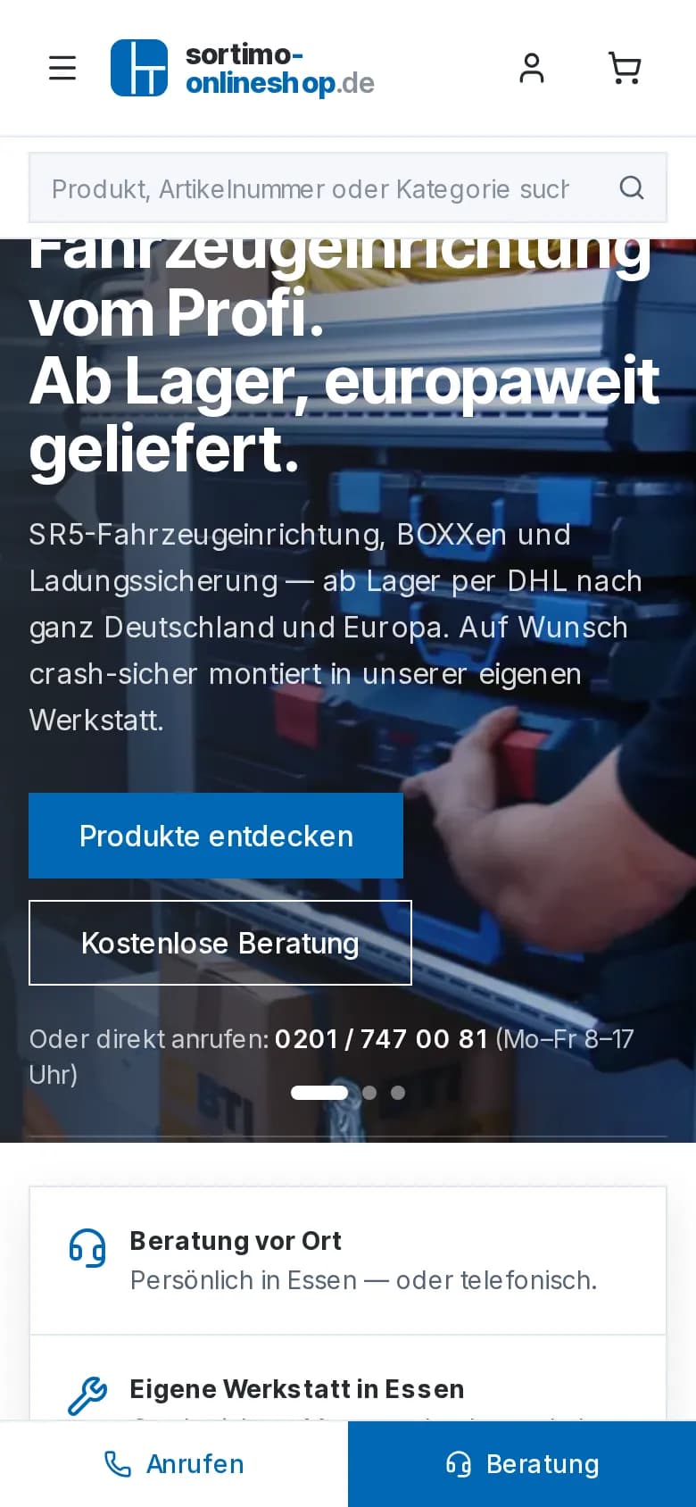 sortimo-onlineshop.de mobil